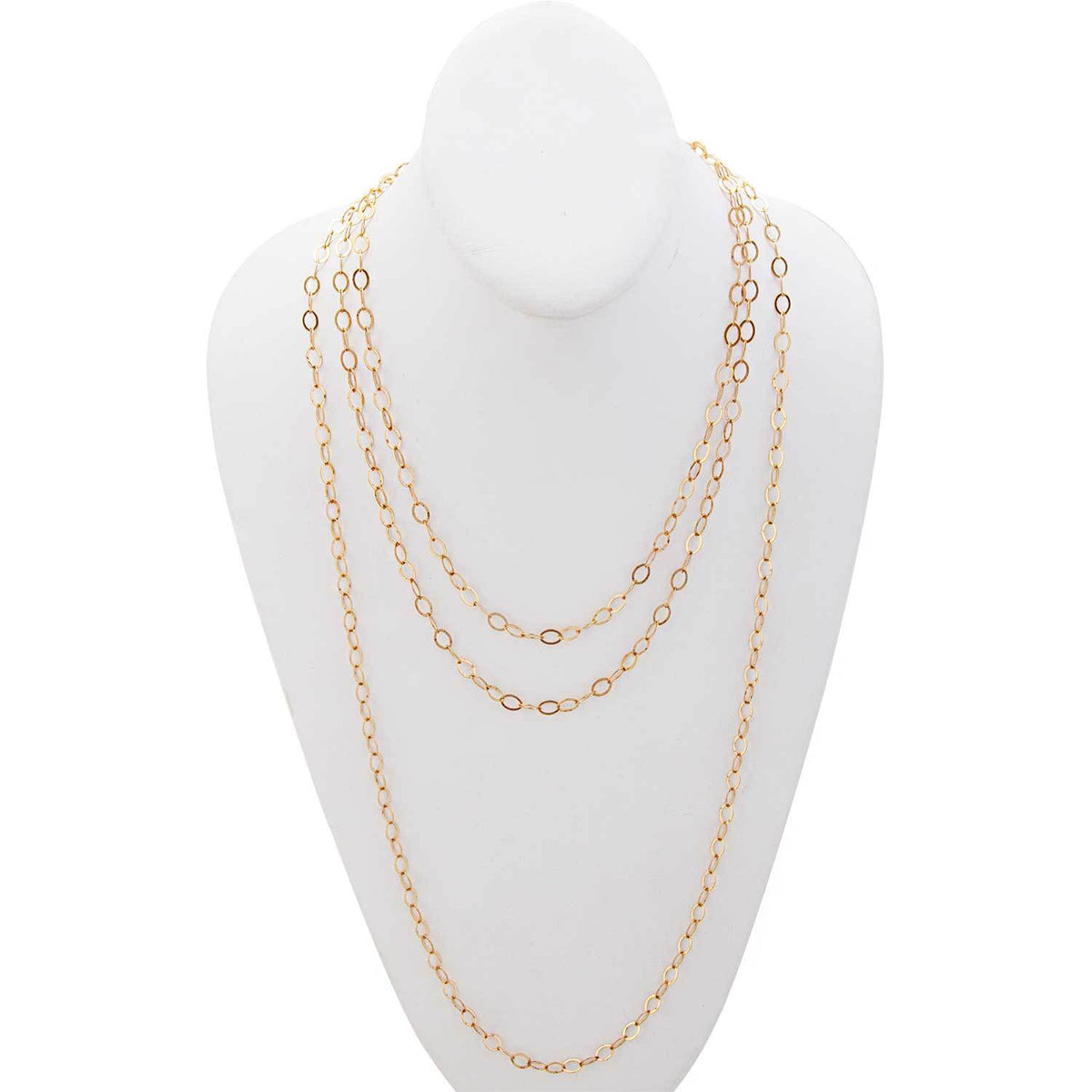 Gold Tone Flat Oval Base Metal Chain | Charles Albert Jewelry