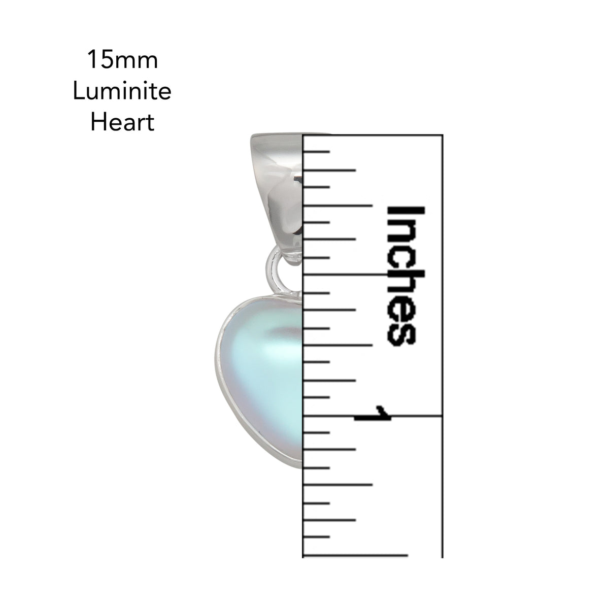 Heartfelt Sterling Silver Petite Luminite Pendant | Charles Albert Jewelry