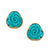 Resin Flower Post Earrings - Teal | Charles Albert Jewelry