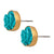 Resin Flower Post Earrings - Teal | Charles Albert Jewelry