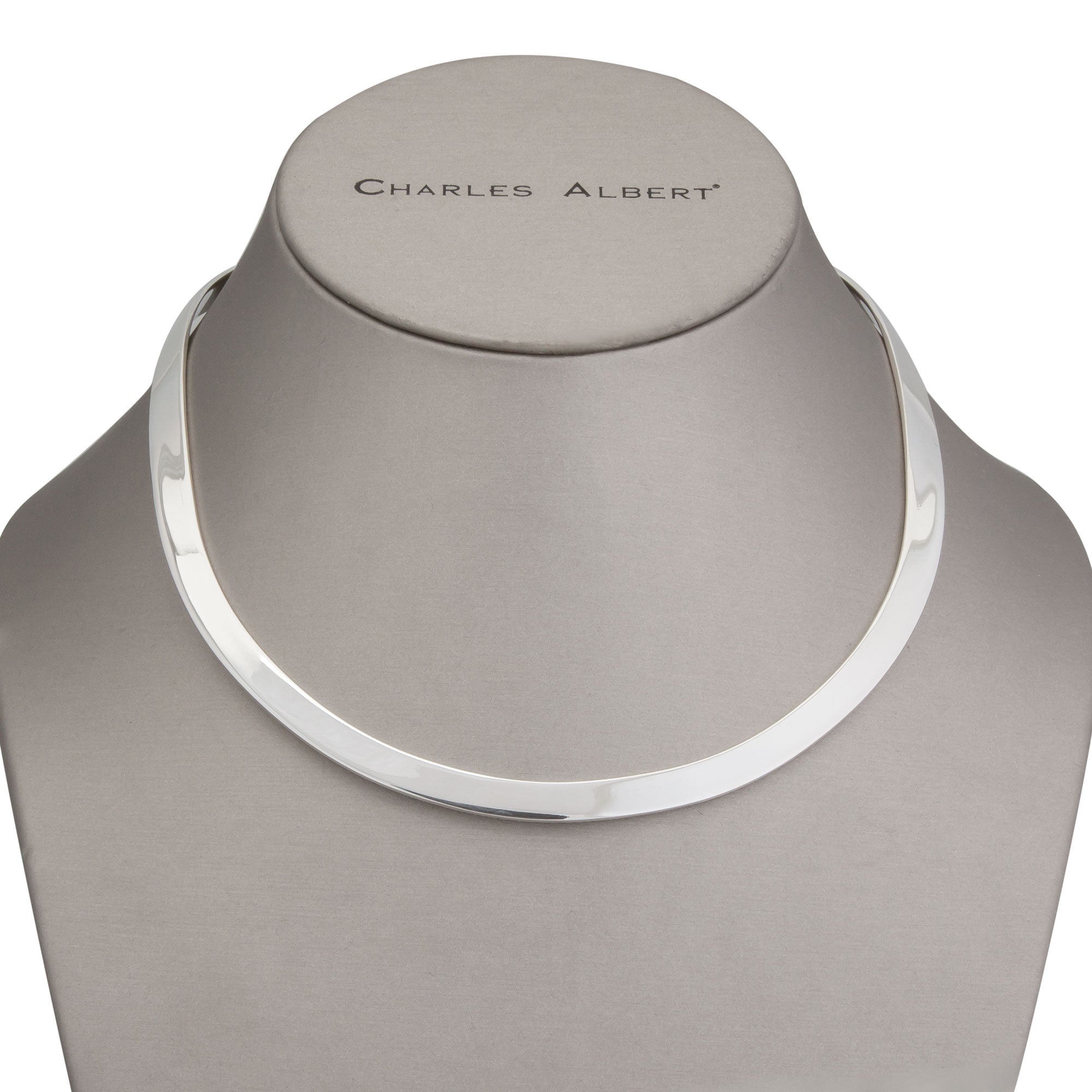 Silver Plated Thick Open Round Neckwire | Charles Albert Jewelry