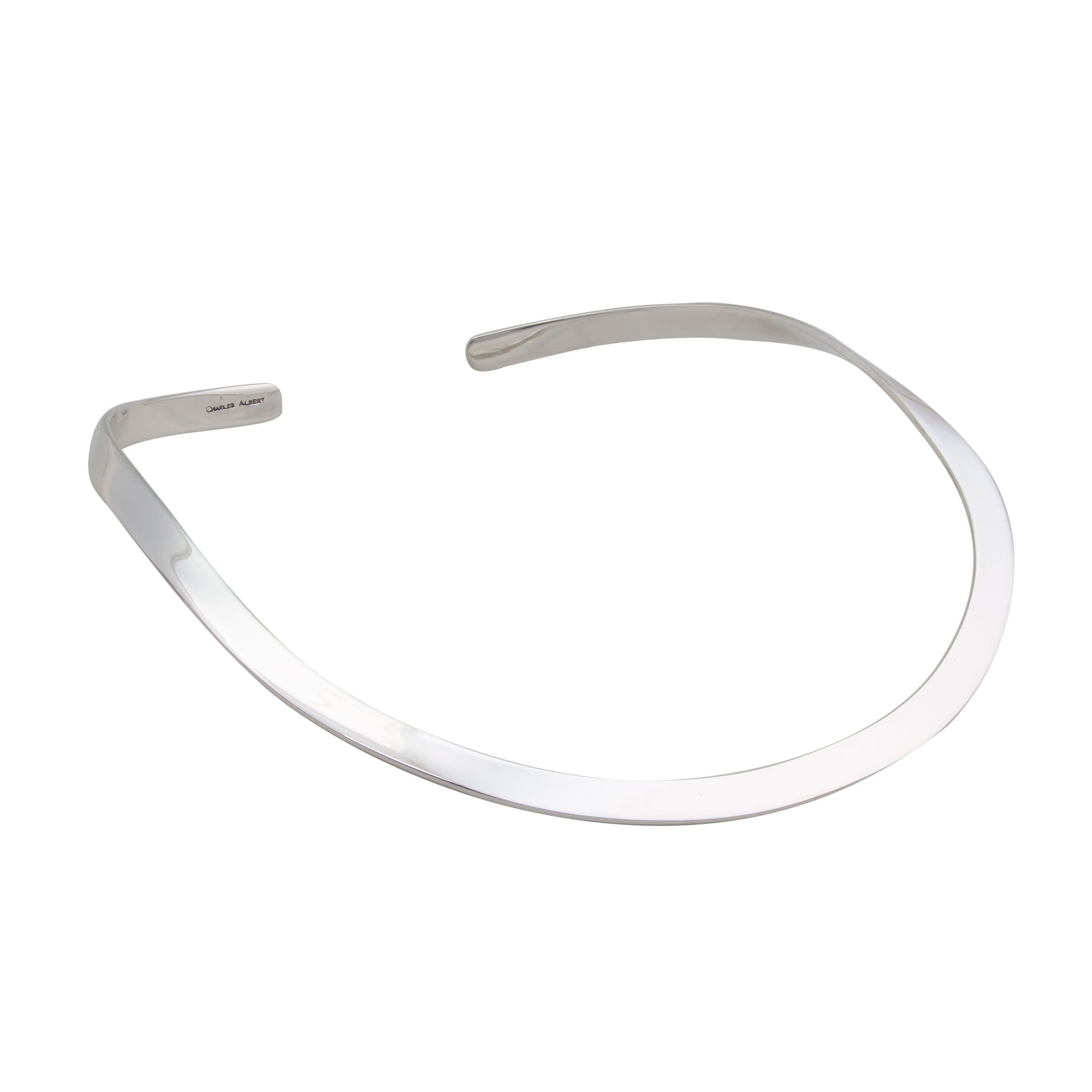 Silver Plated Thick Open Round Neckwire | Charles Albert Jewelry