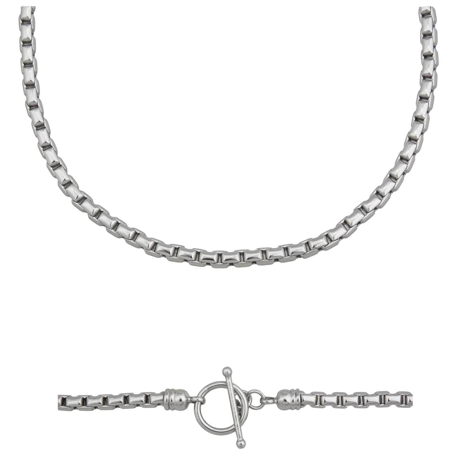 Silver Tone Base Metal Box Chain | Charles Albert Jewelry