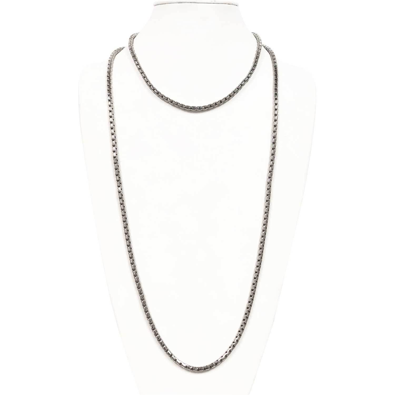 Silver Tone Base Metal Box Chain | Charles Albert Jewelry