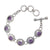 Sterling Silver Amethyst Disc Bracelet | Charles Albert Jewelry