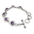 Sterling Silver Amethyst Disc Bracelet | Charles Albert Jewelry