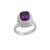 Sterling Silver Amethyst Rope Adjustable Ring | Charles Albert Jewelry