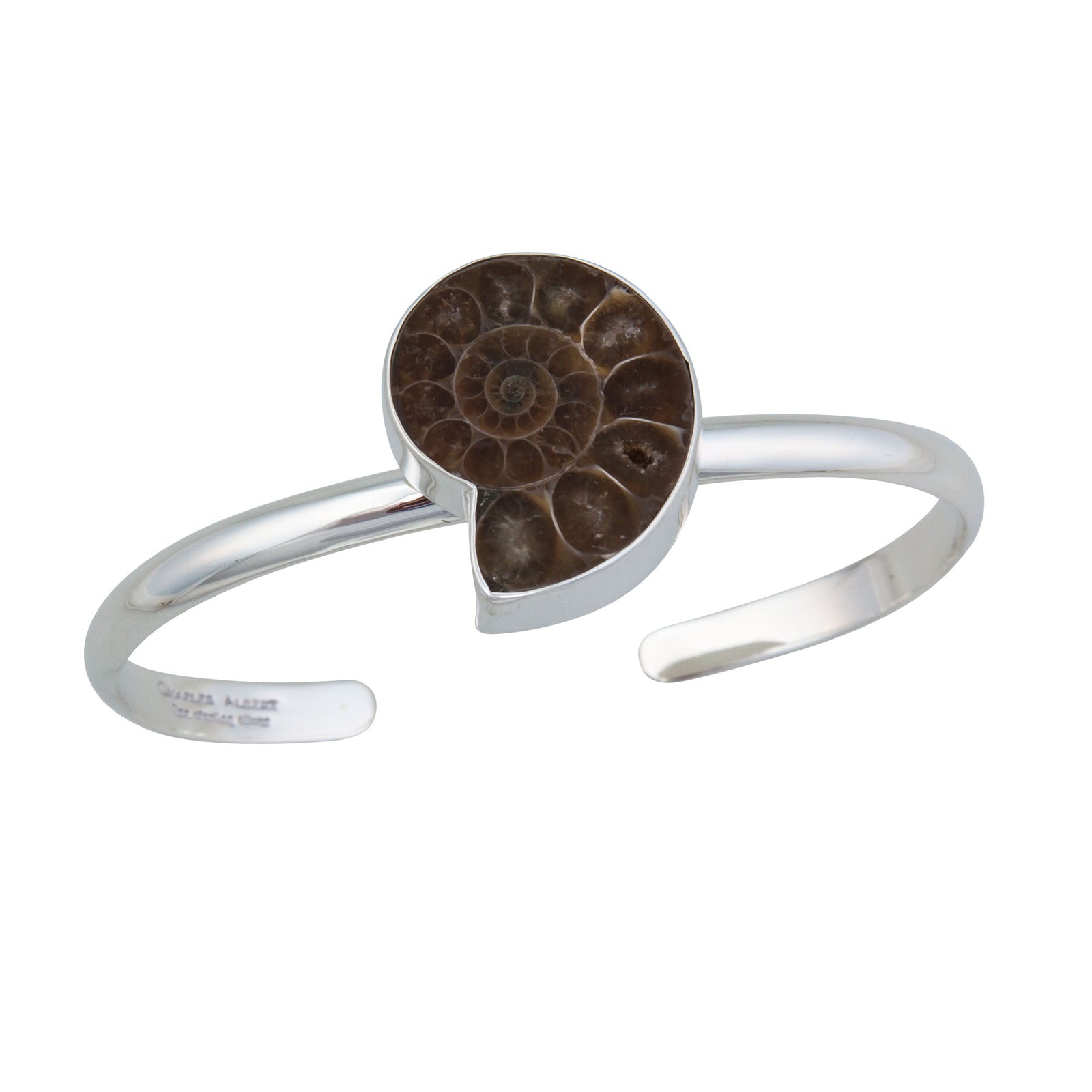 Sterling Silver Ammonite Mini Cuff | Charles Albert Jewelry