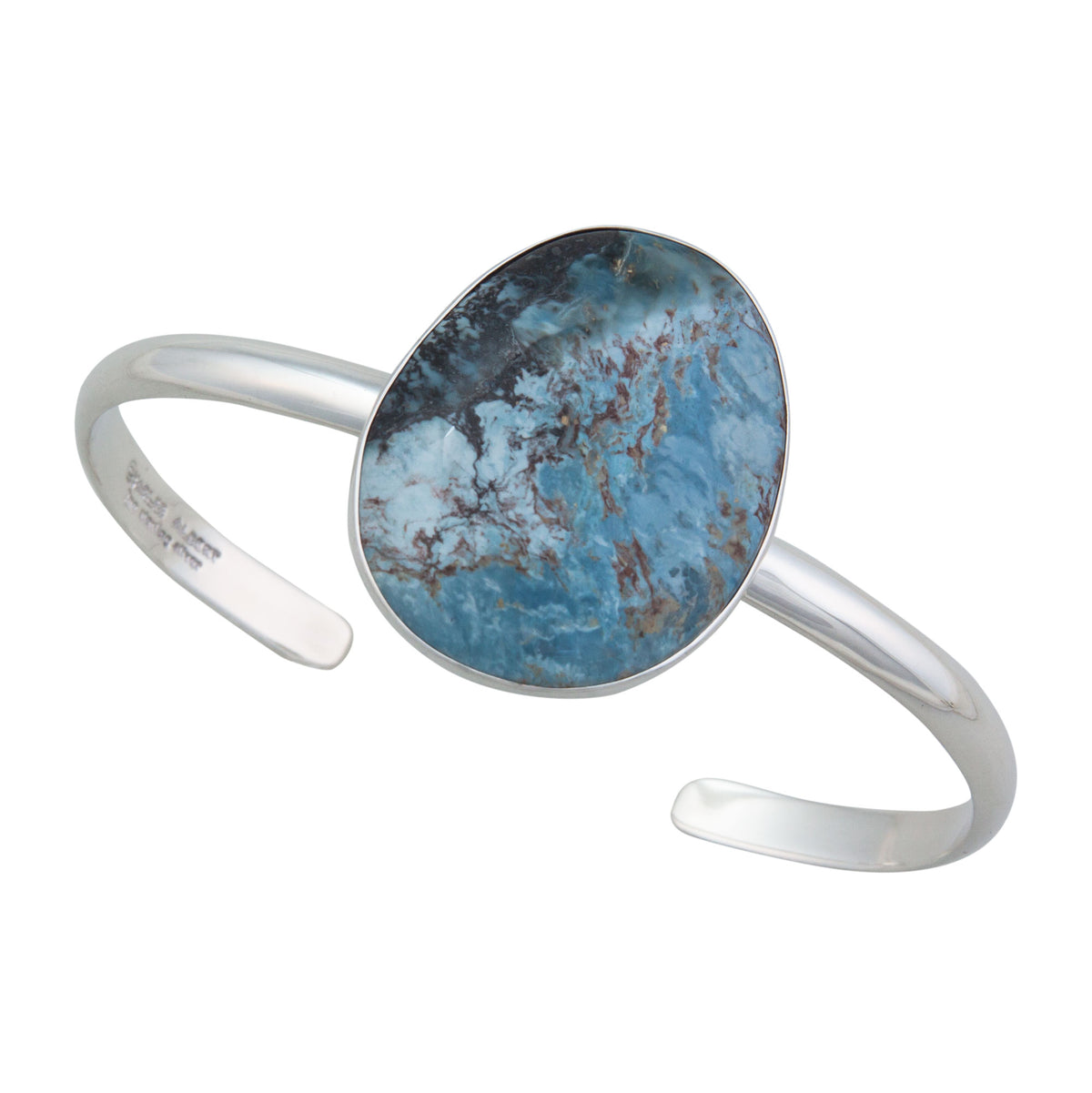 Sterling Silver Aztec Lapis Mini Cuff | Charles Albert Jewelry