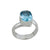 Sterling Silver Blue Topaz Adjustable Ring | Charles Albert Jewelry