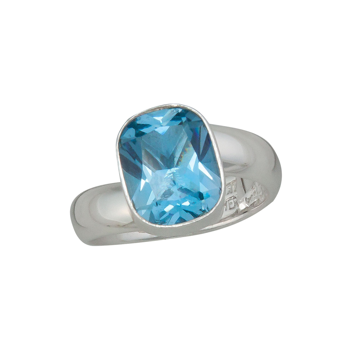 Sterling Silver Blue Topaz Adjustable Ring | Charles Albert Jewelry