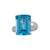 Sterling Silver Blue Topaz Prong Set Ring | Charles Albert Jewelry