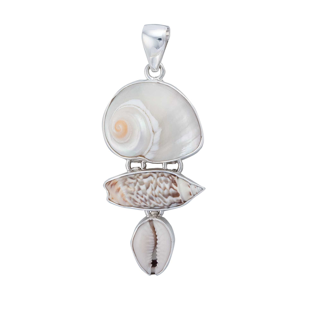 Sterling Silver Cinnerus Shell Pendant | Charles Albert Jewelry