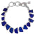 Sterling Silver Cobalt Blue Recycled Glass Bracelet | Charles Albert Jewelry