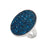 Sterling Silver Cobalt Druzy Adjustable Ring | Charles Albert Jewelry