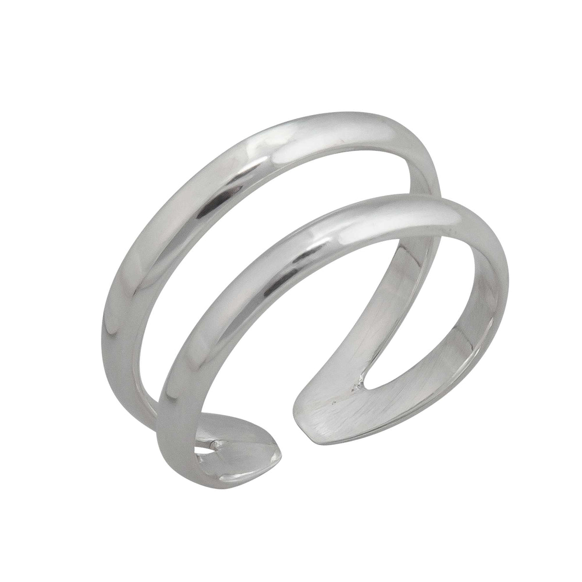 Sterling Silver Double Band Adjustable Ring | Charles Albert Jewelry