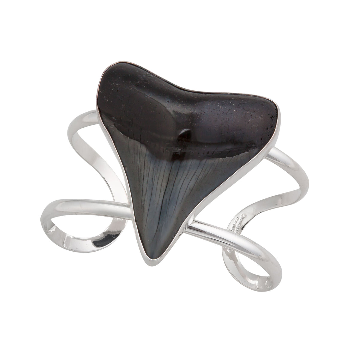 Sterling Silver Fossilized Shark Tooth Cuff | Charles Albert Jewelry