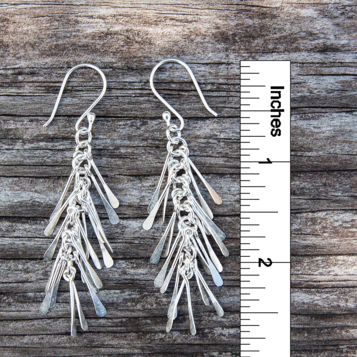 Sterling Silver Fringe Drop Earrings | Charles Albert Jewelry