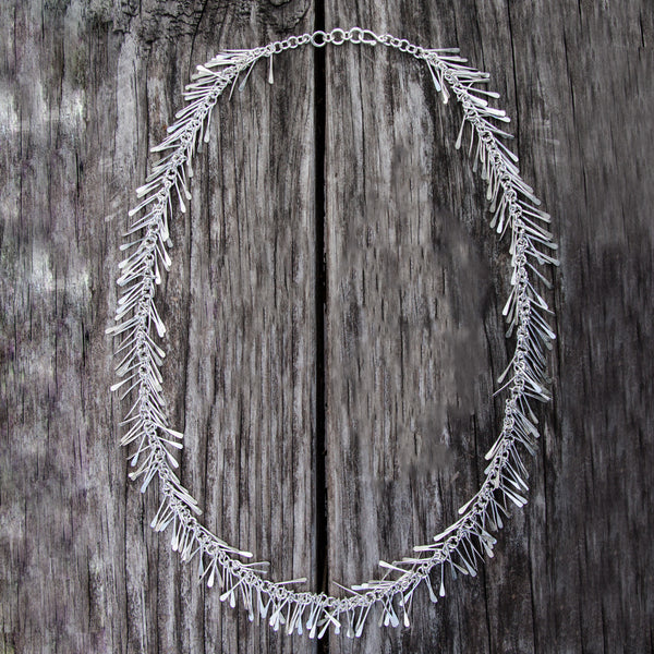 Sterling Silver Fringe Necklace - Charles Albert Inc