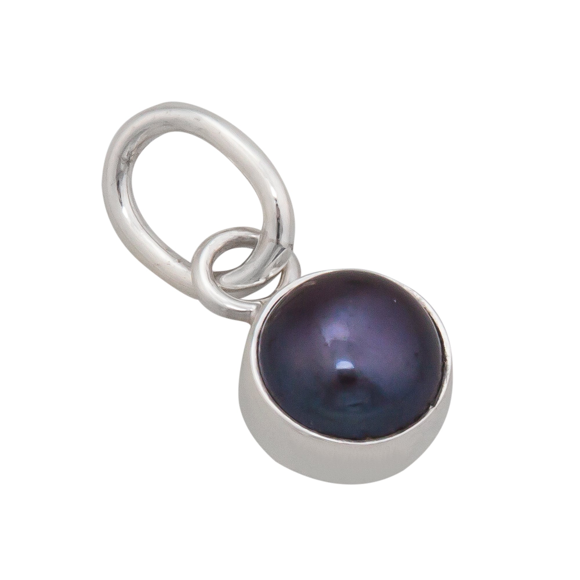 Sterling Silver Gray Pearl Charm Pendant | Charles Albert Jewelry