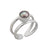 Sterling Silver Gray Pearl Cuff Ring | Charles Albert Jewelry