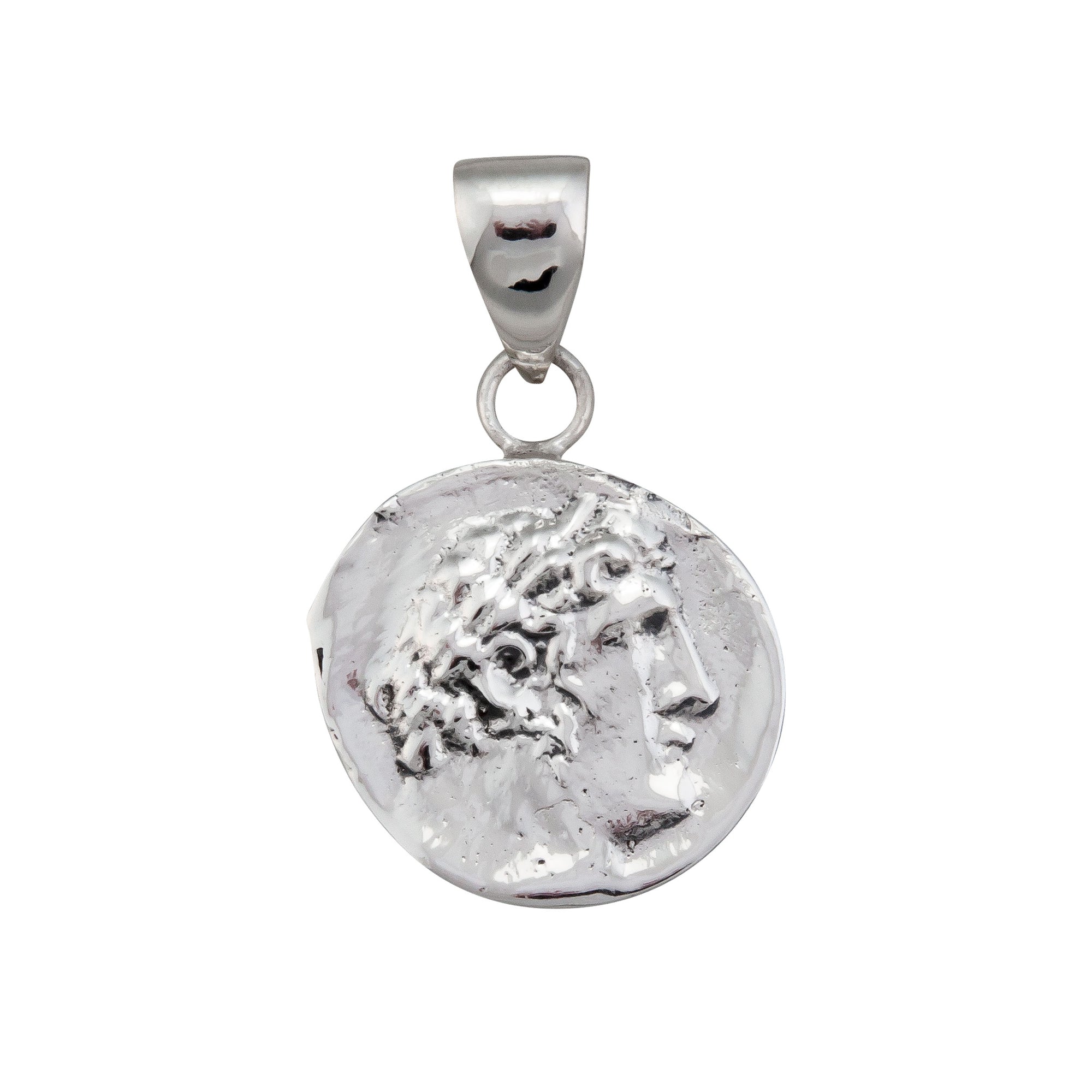 Sterling Silver Greek Coin Pendant | Charles Albert Jewelry