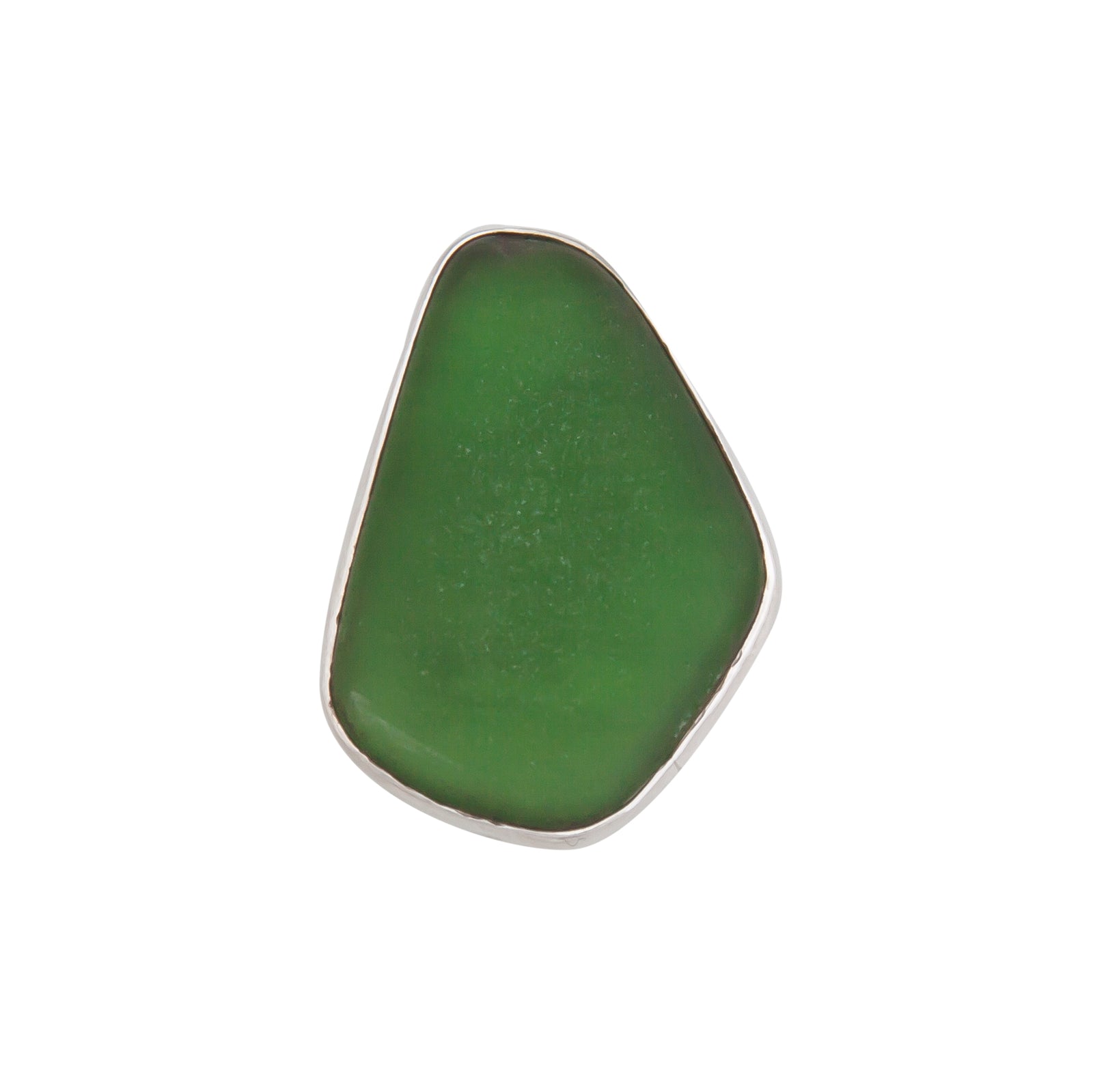 Sterling Silver Green Recycled Glass Adjustable Ring | Charles Albert Jewelry