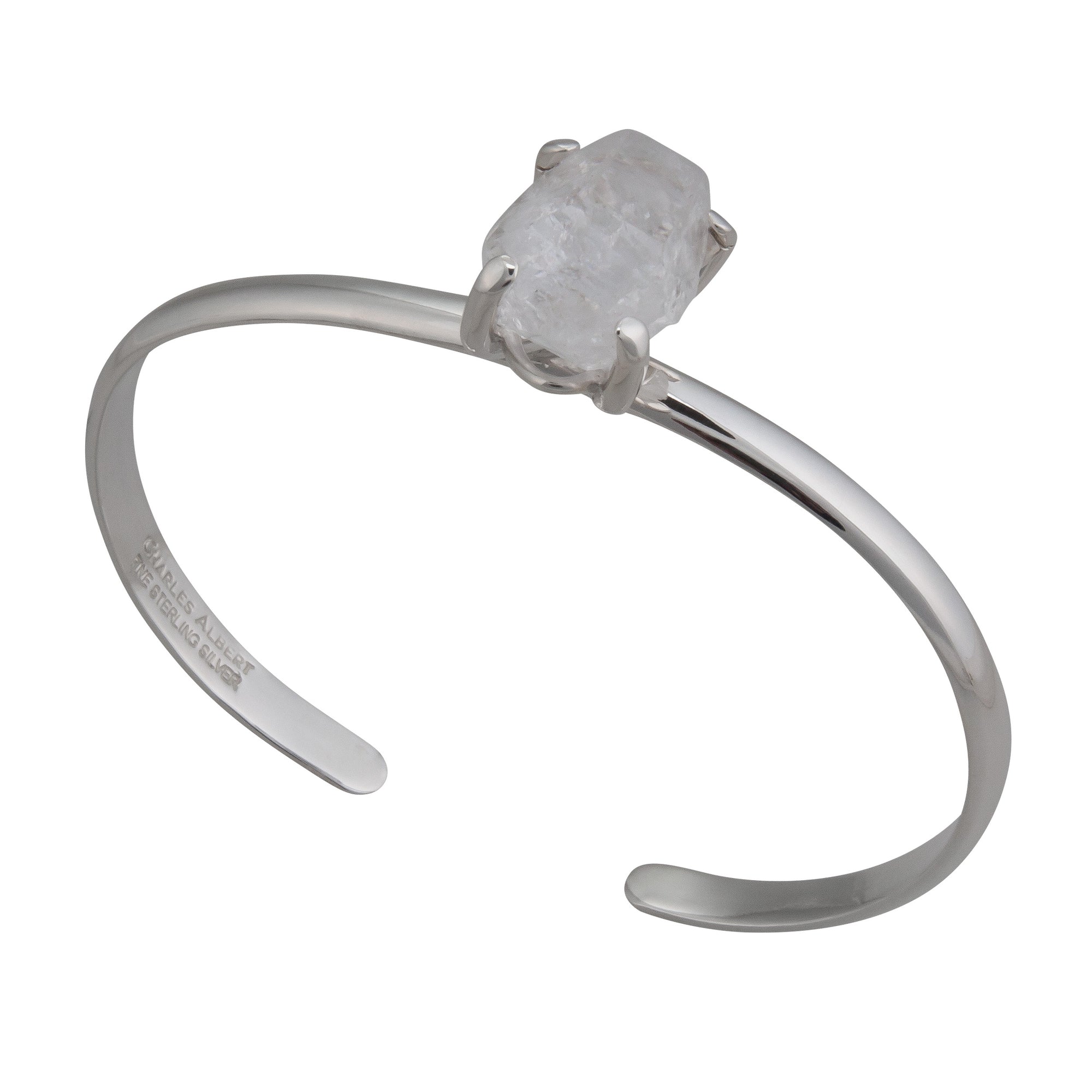 Sterling Silver Herkimer Diamond Mini Cuff | Charles Albert Jewelry