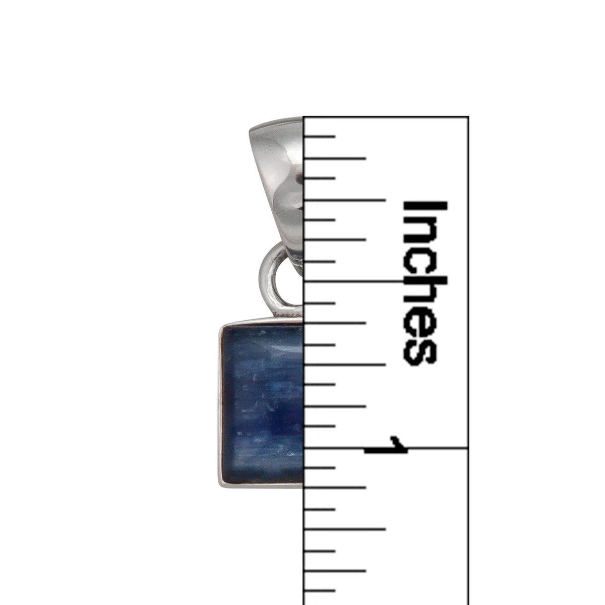 Sterling Silver Kyanite Square Pendant | Charles Albert Jewelry