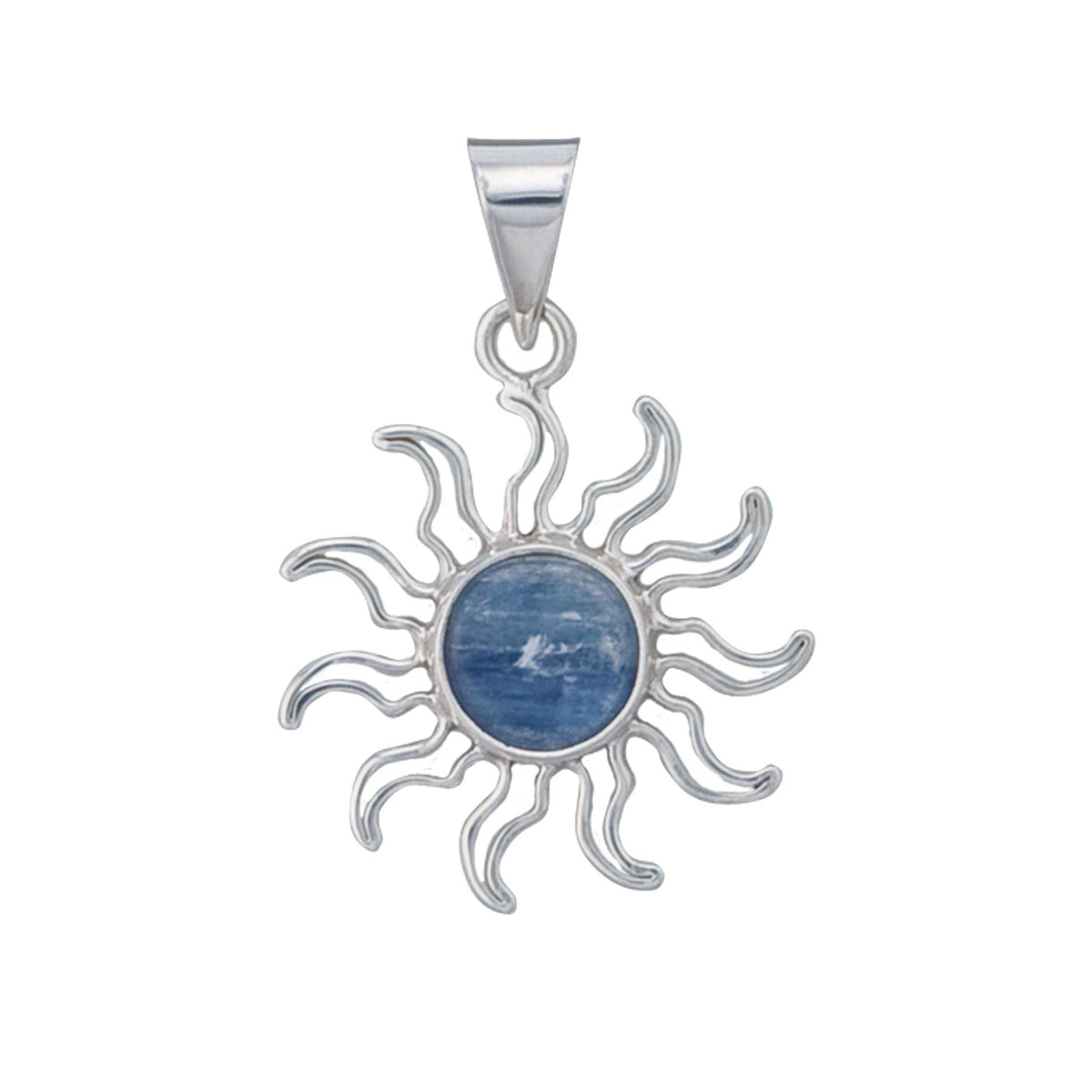 Sterling Silver Kyanite Sun Pendant | Charles Albert Jewelry