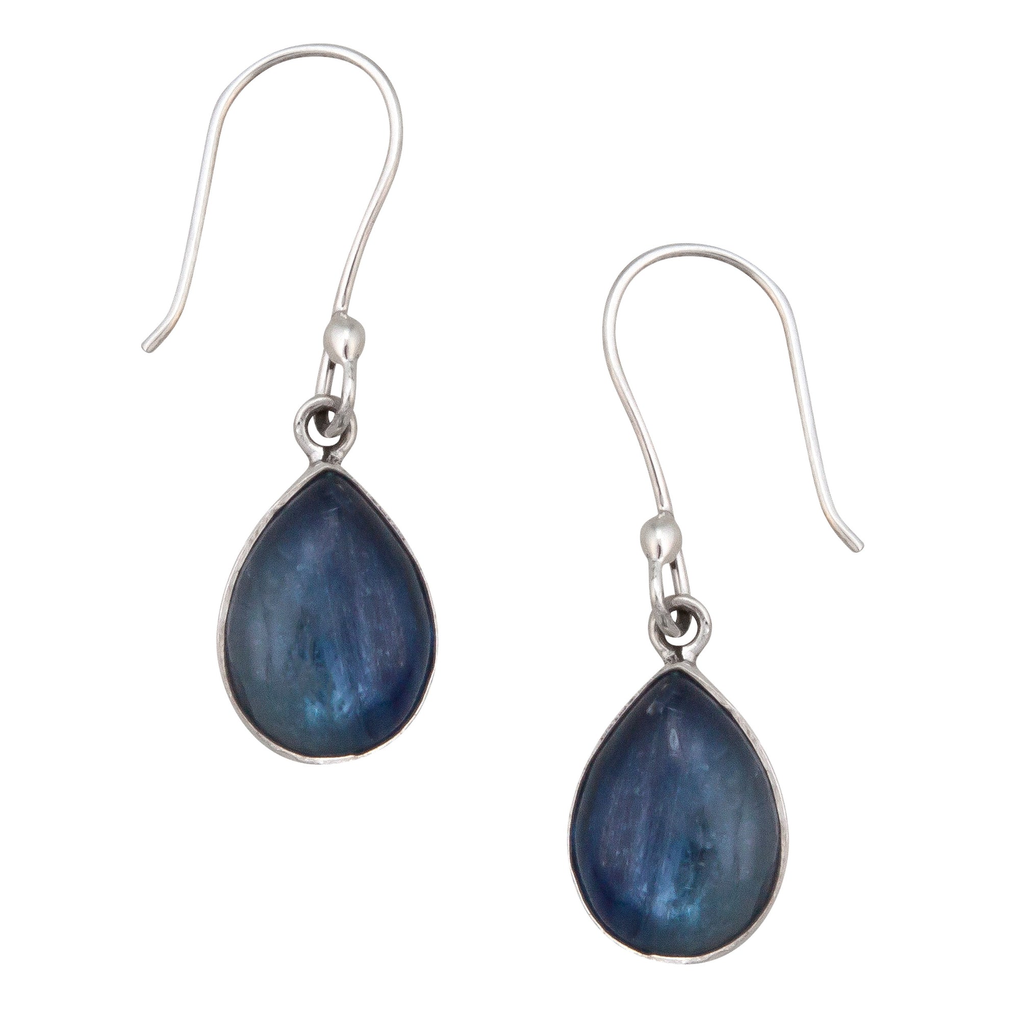 Sterling Silver Kyanite Teardrop Earrings | Charles Albert Jewelry