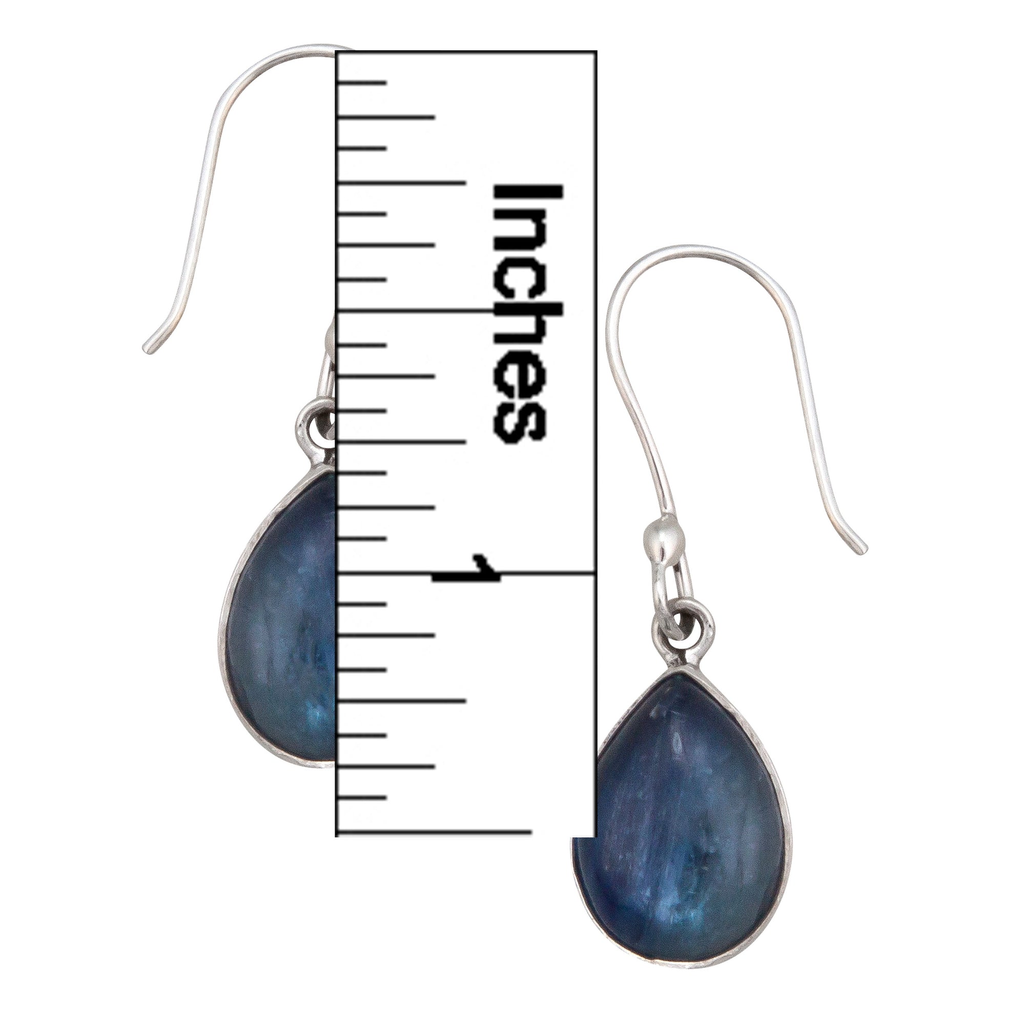 Sterling Silver Kyanite Teardrop Earrings | Charles Albert Jewelry