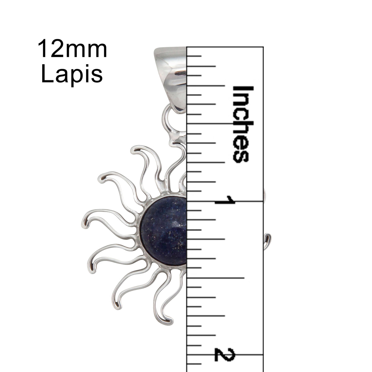 Sterling Silver Lapis Lazuli Sun Pendant | Charles Albert Jewelry