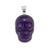 Sterling Silver Large Amethyst Skull Pendant | Charles Albert Jewelry