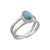 Sterling Silver Larimar Double Band Rope Ring | Charles Albert Jewelry