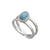 Sterling Silver Larimar Double Band Rope Ring | Charles Albert Jewelry