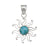 Sterling Silver Larimar Sun Pendant | Charles Albert Jewelry