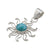 Sterling Silver Larimar Sun Pendant | Charles Albert Jewelry