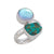 Sterling Silver Luminite & Campo Frio Turquoise Adjustable Ring | Charles Albert Jewelry