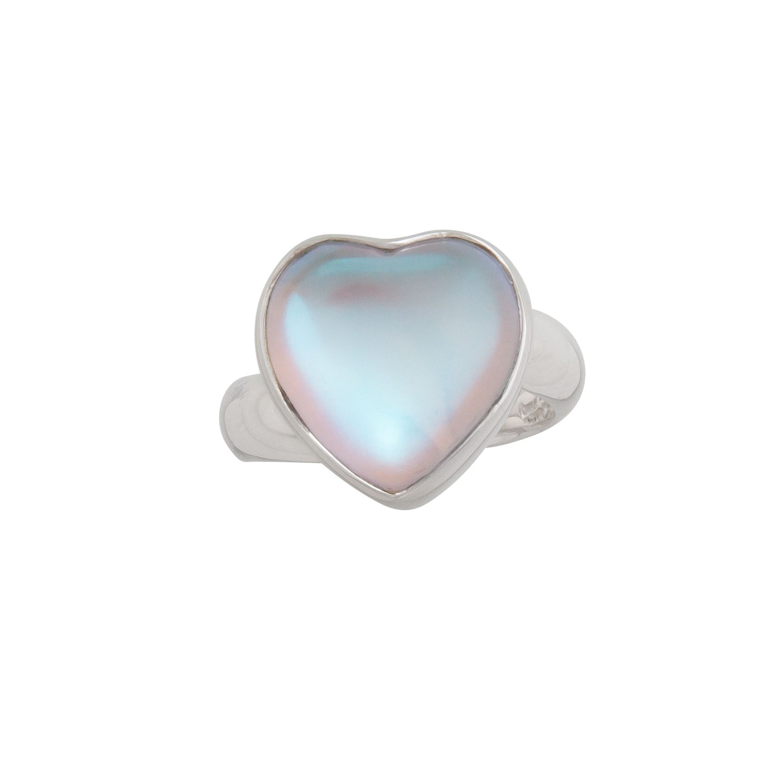 Sterling Silver Luminite Heart Adjustable Ring | Charles Albert Jewelry