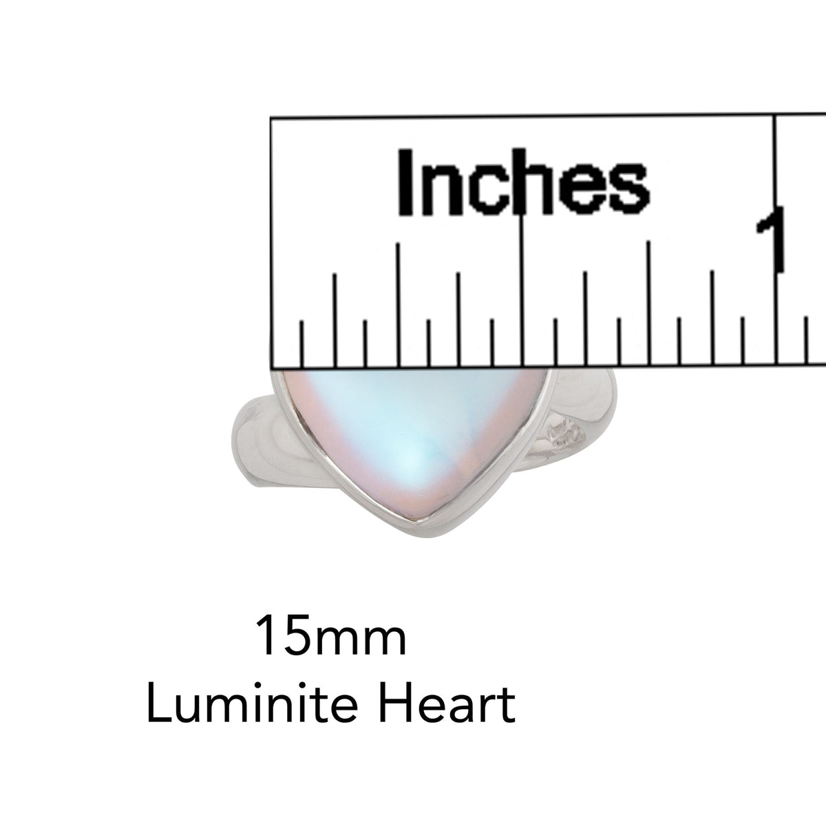 Sterling Silver Luminite Heart Adjustable Ring | Charles Albert Jewelry