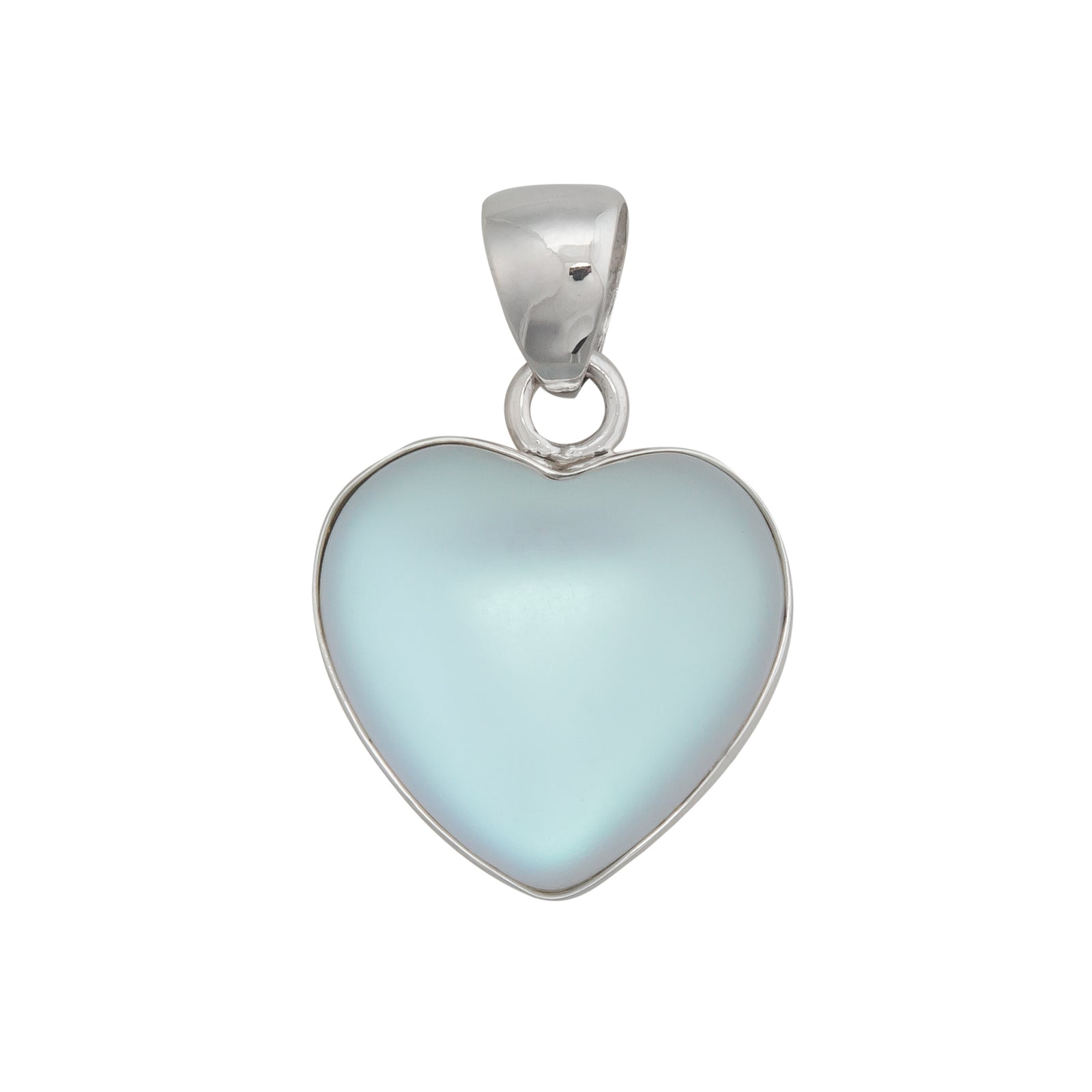 Sterling Silver Luminite Heart Pendant | Charles Albert Jewelry