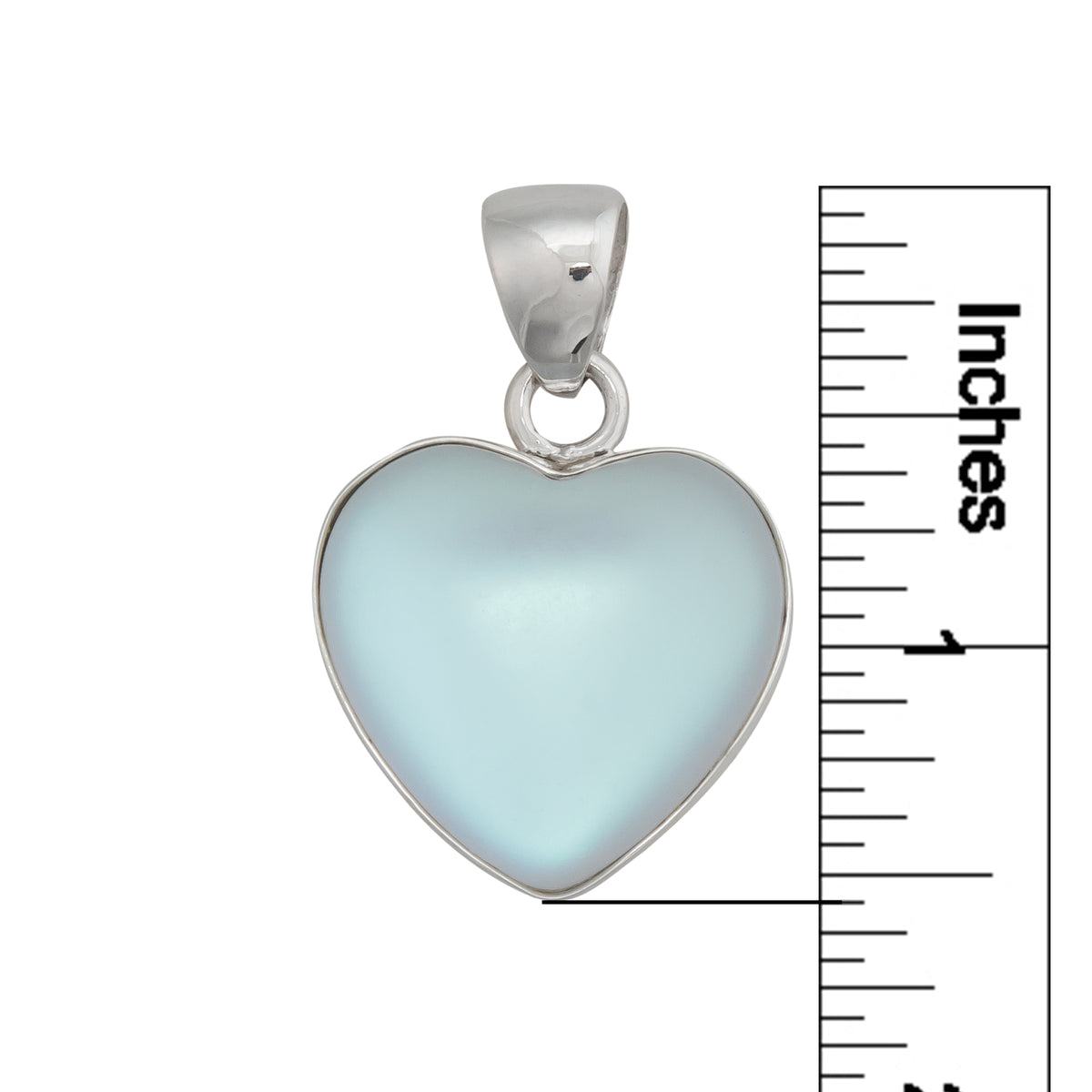 Sterling Silver Luminite Heart Pendant | Charles Albert Jewelry