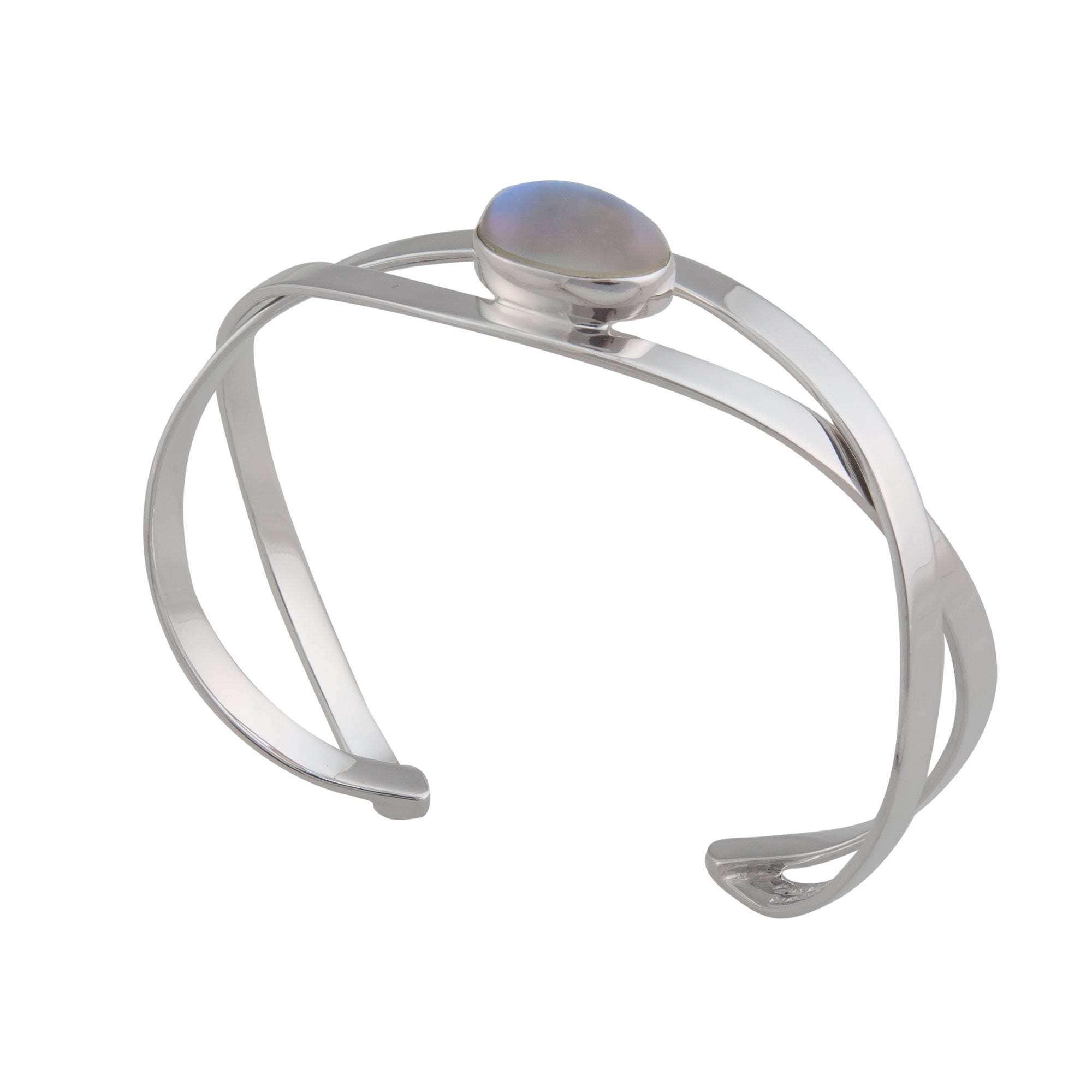 Sterling Silver Luminite Mini Infinity Cuff | Charles Albert Jewelry