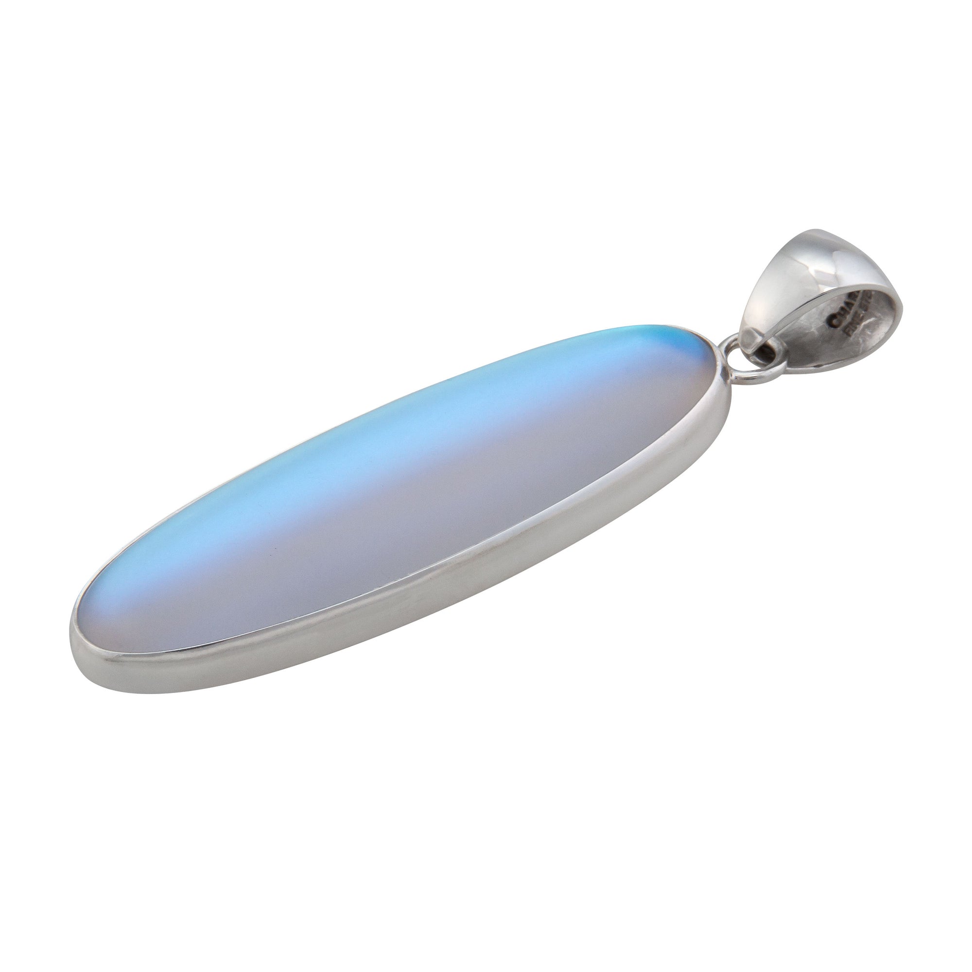 Sterling Silver Luminite Oblong Pendant | Charles Albert Jewelry