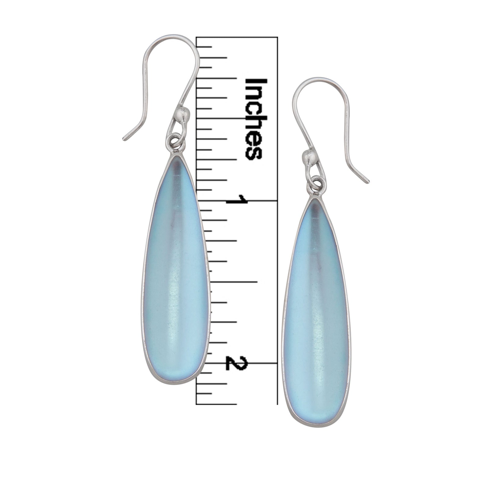 Sterling Silver Luminite Teardrop Earrings | Charles Albert Jewelry