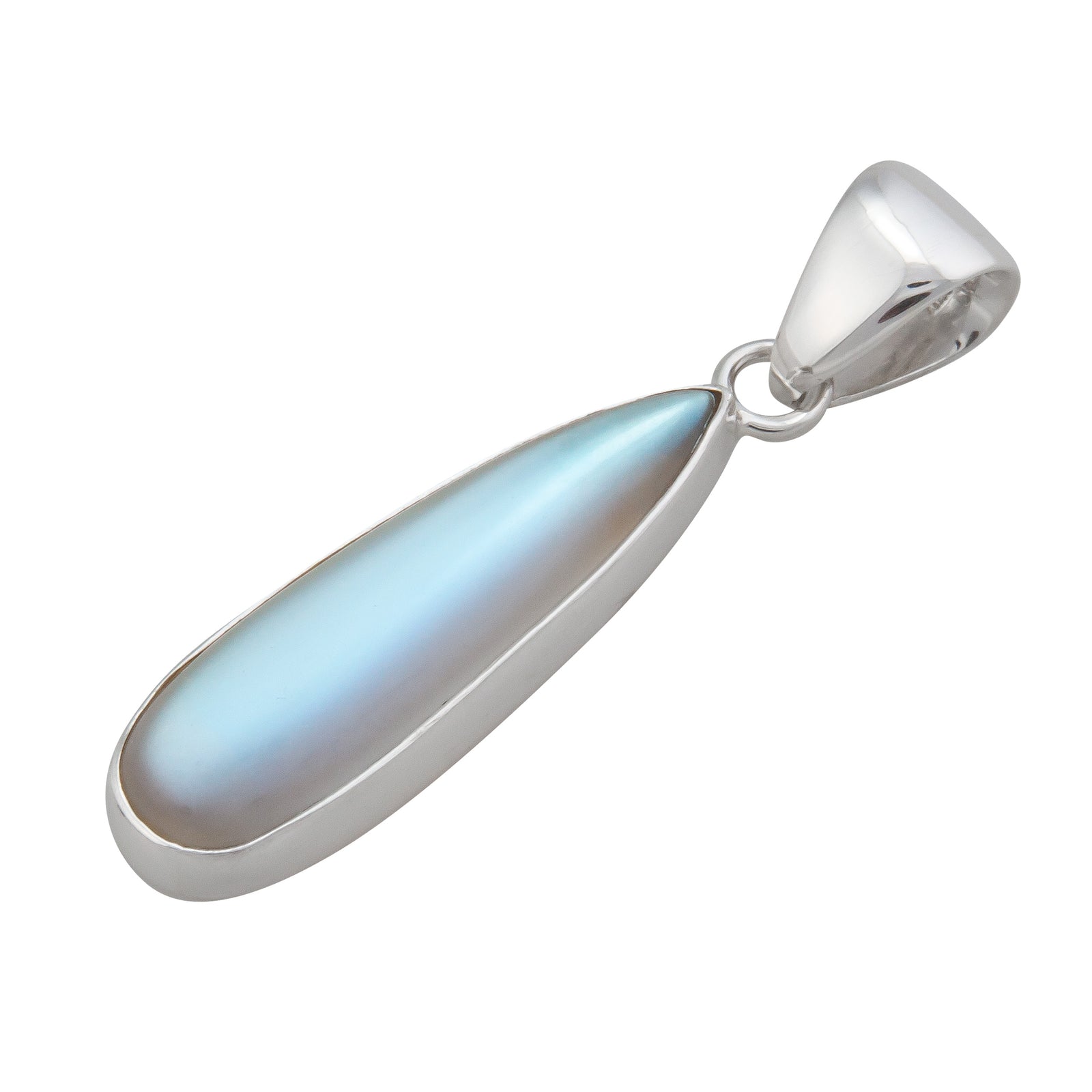 Sterling Silver Luminite Teardrop Pendant | Charles Albert Jewelry