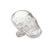 Sterling Silver Medium Clear Quartz Skull Adjustable Ring | Charles Albert Jewelry