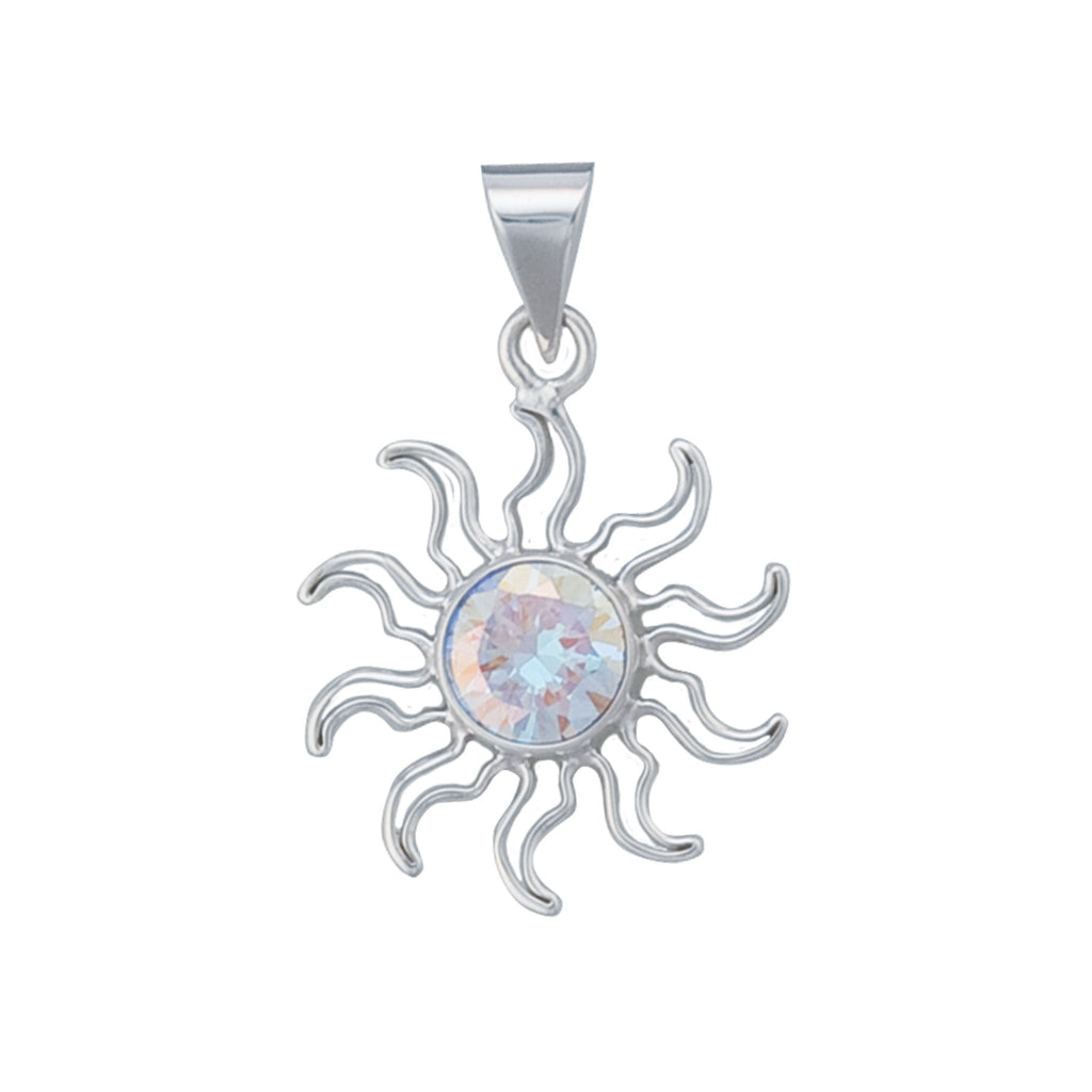 WithLoveSilver Sterling Silver Sun Goddess Pendant - Stars & Universe Design, For 1mm-4mm Chains