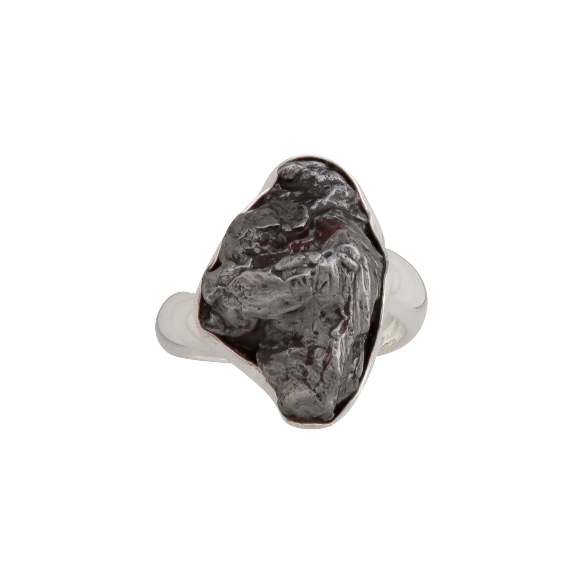 Sterling Silver Meteorite Adjustable Ring | Charles Albert Jewelry